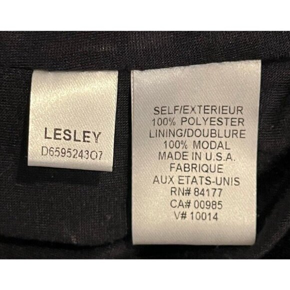 DIANE von FURSTENBERG DVF Lesley Black Liquid Jersey Sleeveless Shift Dress - Picture 10 of 10